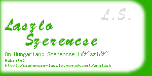 laszlo szerencse business card